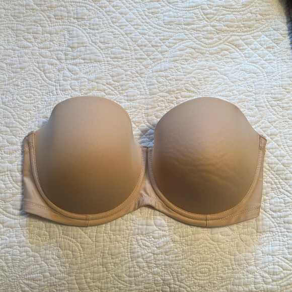 CHANGE Lingerie Strapless Nude Beige Full Moulded Cup Bra - Picture 1 of 5